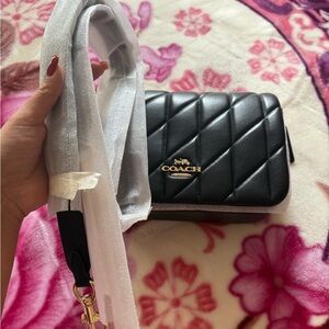 Coach Black Quilted Quinn Crossbody Bag